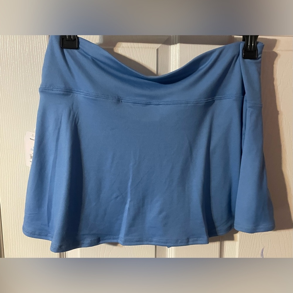 NWT Time & Tru Blue Maternity Active Mini Skort Built-In Shorts Size Large - Picture 7 of 8